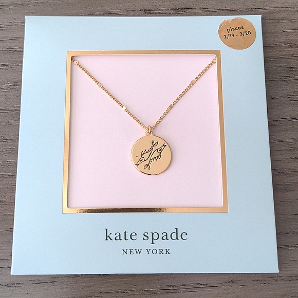 NEW Kate Spade Pisces Pendant in Gold
